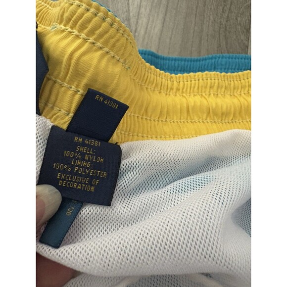 Polo Ralph Lauren Swim Trunks Mens Large Turquoise Blue Mesh Lined Drawstring - Picture 12 of 16
